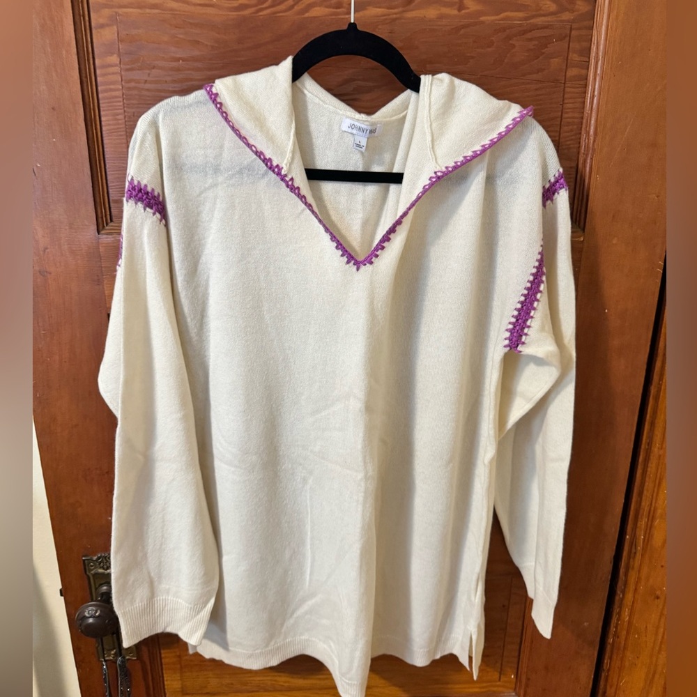Johnny Was Whipstich hoodie sweater